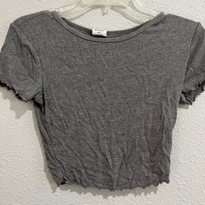 Grey Crop Top